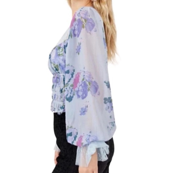 FP Movement by Free People Purple Lace Fitted Blouse NWT 128.00 - Picture 8 of 13